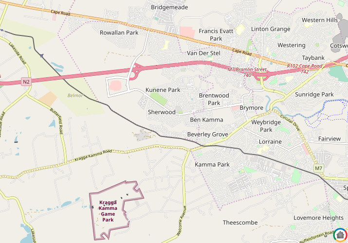 Map location of Sherwood - PE